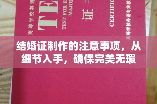 溪湖结婚证制作的注意事项，从细节入手，确保完美无瑕