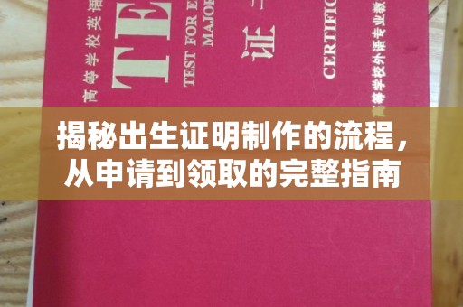 溪湖揭秘出生证明制作的流程，从申请到领取的完整指南