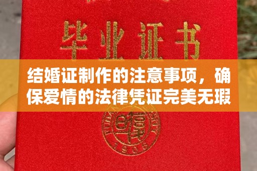 溪湖结婚证制作的注意事项，确保爱情的法律凭证完美无瑕