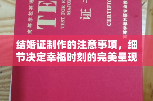 溪湖结婚证制作的注意事项，细节决定幸福时刻的完美呈现